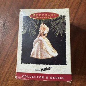 Barbie Gold and White Ornament 1994